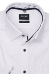 Produktbild fr 'OLYMP Luxor modern fit Hemd extra kurzer Arm New Kent Kragen Struktur wei'
