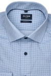 Produktbild fr 'OLYMP Luxor modern fit Hemd extra langer Arm New Kent Kragen Muster blau'