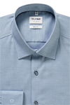 Produktbild f�r 'OLYMP Level Five body fit Hemd Langarm New Kent Kragen Struktur blau'