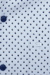 Produktbild f�r 'OLYMP Luxor comfort fit Hemd Langarm New Kent Kragen Feintwill Muster blau'
