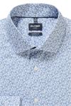 Produktbild f�r 'OLYMP Luxor modern fit Hemd extra langer Arm New Kent Kragen Muster hellblau'