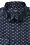 Produktbild f�r 'OLYMP Luxor modern fit Hemd Langarm New Kent Kragen Muster dunkelblau'