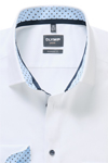 Produktbild f�r 'OLYMP Luxor modern fit Hemd Langarm New Kent Kragen Streifen wei�'