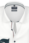 Produktbild f�r 'OLYMP Luxor modern fit Hemd Langarm New Kent Kragen Struktur wei�'