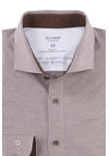 Produktbild fr 'OLYMP Level Five 24/Seven body fit Hemd extra langer Arm Haifischkragen Jersey Muster braun'