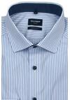 Produktbild fr 'OLYMP Luxor modern fit Hemd extra kurzer Arm New Kent Kragen Streifen hellblau'