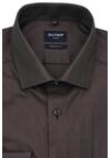Produktbild fr 'OLYMP Luxor modern fit Hemd extra kurzer Arm New Kent Kragen Struktur braun'