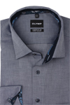 Produktbild f�r 'OLYMP Luxor comfort fit big Hemd Langarm New Kent Kragen Natte rauchblau'