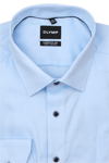 Produktbild f�r 'OLYMP Luxor comfort fit big Hemd Langarm New Kent Kragen Rautenstruktur hellblau'