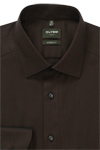 Produktbild f�r 'OLYMP Luxor modern fit Hemd extra langer Arm New Kent Kragen Muster braun'