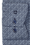 Produktbild f�r 'OLYMP Luxor 24/Seven modern fit Hemd extra langer Arm New Kent Kragen Muster blau'