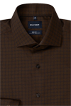 Produktbild f�r 'OLYMP Level Five body fit Hemd extra langer Arm New Kent Kragen Muster braun'
