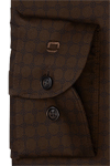 Produktbild f�r 'OLYMP Level Five body fit Hemd extra langer Arm New Kent Kragen Muster braun'
