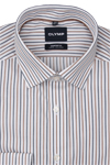 Produktbild f�r 'OLYMP Luxor comfort fit Hemd Langarm New Kent Kragen Steifen braun'