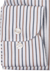 Produktbild f�r 'OLYMP Luxor comfort fit Hemd Langarm New Kent Kragen Steifen braun'