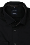Produktbild f�r 'OLYMP Luxor comfort fit Hemd Langarm New Kent Kragen Feintwill schwarz'
