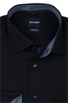 Produktbild f�r 'OLYMP Luxor comfort fit Hemd extra kurzer Arm New Kent Kragen Popeline nachtblau'