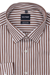 Produktbild f�r 'OLYMP Luxor comfort fit big Hemd Langarm New Kent Kragen Streifen braun'