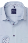 Produktbild f�r 'OLYMP Luxor modern fit Hemd Langarm New Kent Kragen Struktur hellblau'