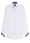 Produktbild f�r 'OLYMP Luxor modern fit Hemd Langarm Button Down Kragen Leinenstruktur wei�'