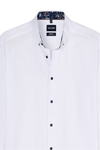 Produktbild f�r 'OLYMP Luxor modern fit Hemd Langarm Button Down Kragen Leinenstruktur wei�'