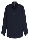 Produktbild f�r 'OLYMP Luxor modern fit Hemd Langarm Button Down Kragen Leinenstruktur navy'