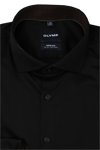 Produktbild f�r 'OLYMP No. Six super slim Hemd Langarm New Kent Kragen Satin schwarz'