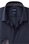 Produktbild f�r 'OLYMP No. Six super slim Hemd Langarm New Kent Kragen Struktur nachtblau'