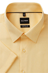 Produktbild fr 'OLYMP Luxor comfort fit big Hemd Halbarm New Kent Kragen Struktur gelb'