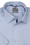 Produktbild fr 'OLYMP Luxor comfort fit Hemd Halbarm New Kent Kragen Struktur hellblau'