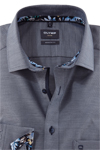 Produktbild fr 'OLYMP Luxor modern fit Hemd Langarm New Kent Kragen Struktur nachtblau'