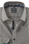 Produktbild fr 'OLYMP Luxor modern fit Hemd Langarm New Kent Kragen Struktur oliv'