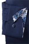 Produktbild fr 'OLYMP Luxor modern fit Hemd Langarm New Kent Kragen Struktur nachtblau'