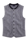 Produktbild fr 'OLYMP Casual Strickweste ohne Arme Struktur Wollmix grau'
