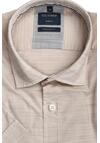 Produktbild fr 'OLYMP Casual regular fit Hemd Halbarm New Kent Kragen Muster beige'