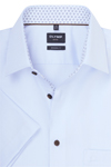 Produktbild f�r 'OLYMP Luxor modern fit Hemd Halbarm New Kent Kragen Natte hellblau'