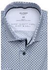 Produktbild fr 'OLYMP Level Five 24/Seven body fit Langarm New Kent Kragen Jersey Muster blau'