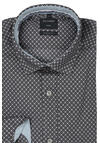 Produktbild fr 'OLYMP Casual regular fit Hemd Langarm New Kent Kragen Muster grau'