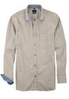 Produktbild fr 'OLYMP Casual regular fit Hemd Langarm New Kent Kragen beige'