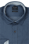 Produktbild fr 'OLYMP Casual regular fit Hemd Langarm New Kent Kragen Muster blau'