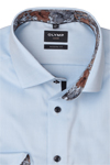Produktbild fr 'OLYMP Luxor modern fit Hemd Langarm New Kent Kragen Struktur hellblau'