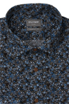 Produktbild fr 'OLYMP Luxor modern fit Hemd Langarm New Kent Kragen Blumenmuster blau'