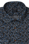 Produktbild fr 'OLYMP Luxor modern fit Hemd extra langer Arm New Kent Kragen Blumenmuster blau'