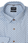 Produktbild fr 'OLYMP Luxor modern fit Hemd extra langer Arm New Kent Kragen Muster hellblau'