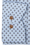 Produktbild fr 'OLYMP Luxor comfort fit Hemd Langarm New Kent Kragen Muster hellblau'