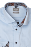Produktbild fr 'OLYMP Luxor comfort fit Hemd Langarm New Kent Kragen Struktur hellblau'