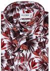 Produktbild fr 'OLYMP Level Five body fit Hemd Langarm New Kent Kragen Blumenmuster rot'