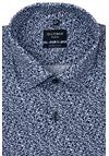 Produktbild fr 'OLYMP No. Six super slim Hemd Langarm New Kent Kragen Muster blau'