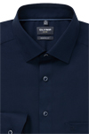 Produktbild f�r 'OLYMP Luxor modern fit Hemd Langarm New Kent Kragen Struktur nachtblau'