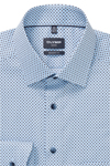 Produktbild f�r 'OLYMP Luxor modern fit Hemd Langarm New Kent Kragen Muster blau'